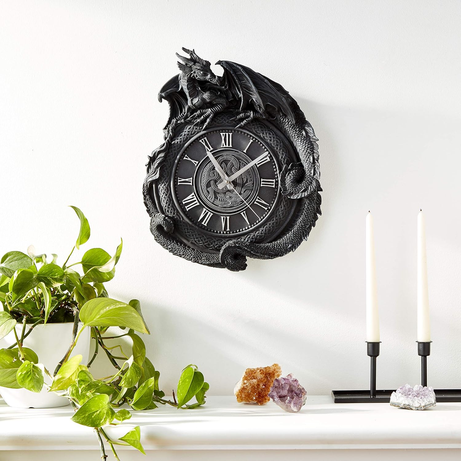 Design Toscano CL2766 Penhurst Dragon Clock,Greystone