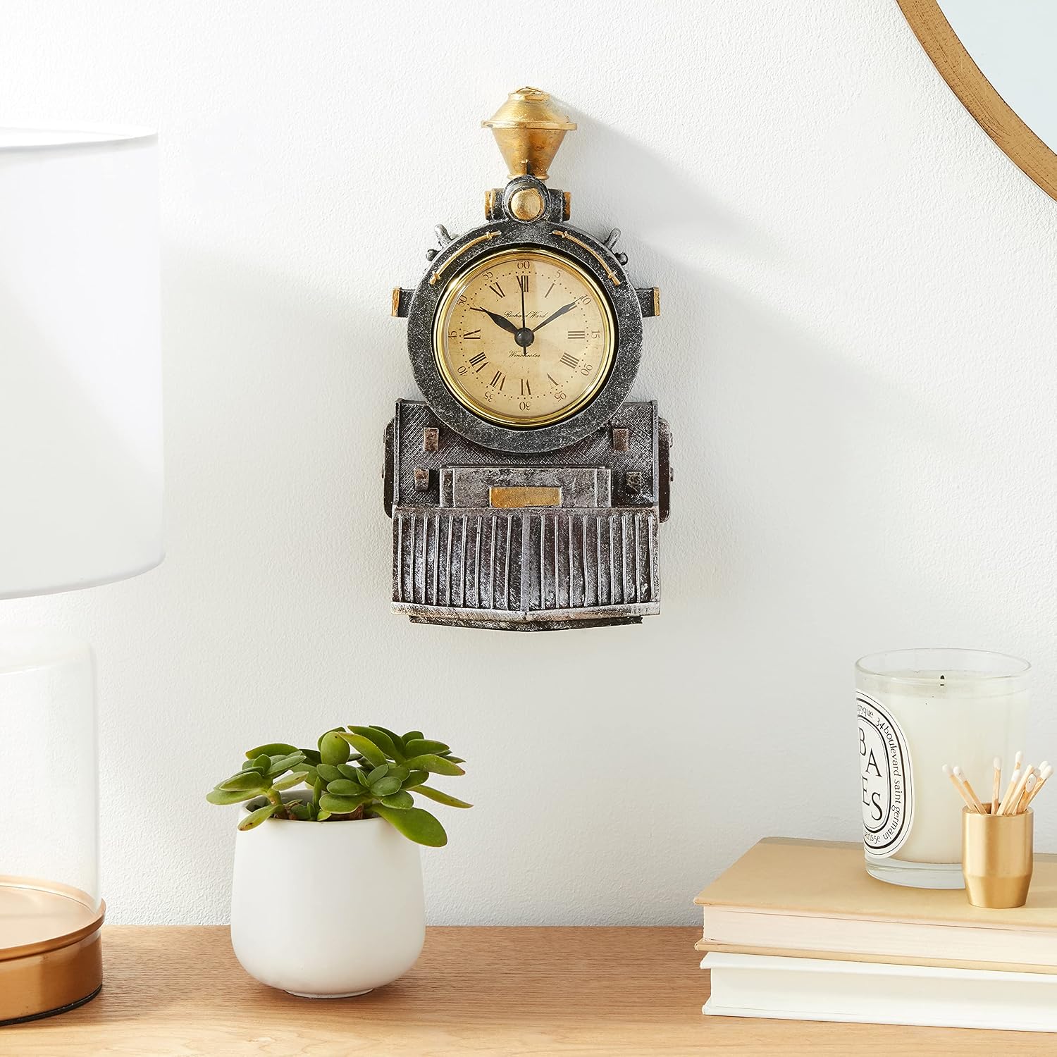 Design Toscano All Aboard Locomotive Wall Clock