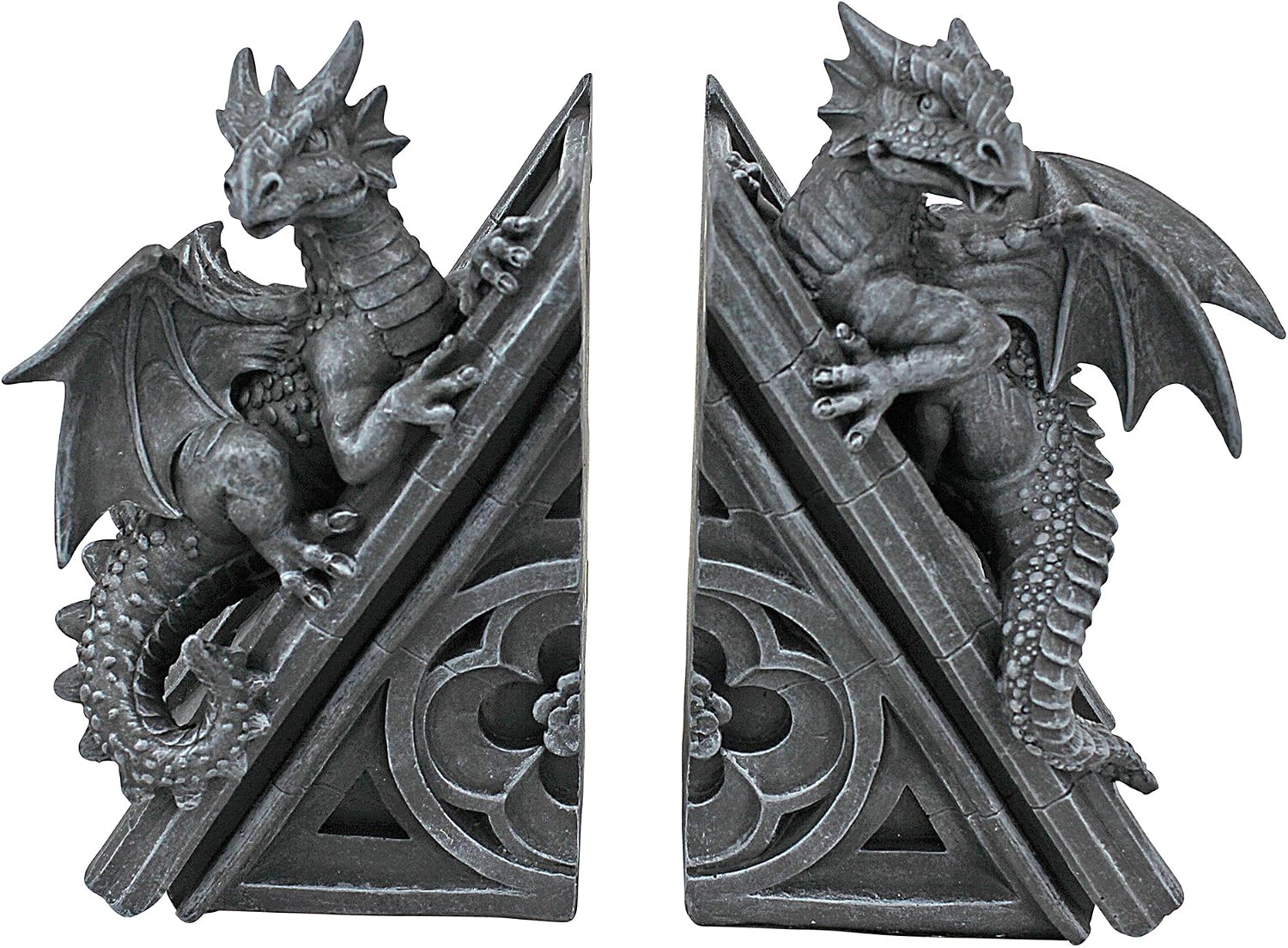 Design Toscano Castle Dragon Gothic Decor Decorative Bookend Statues, 8