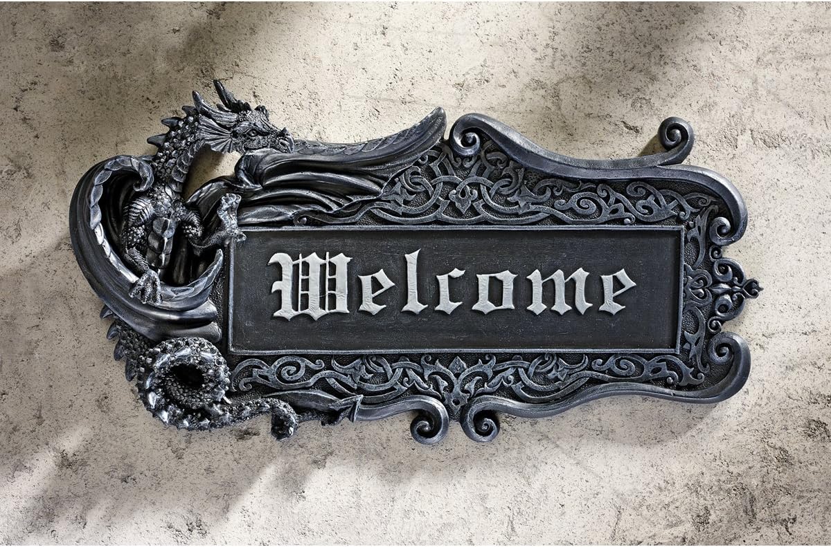 Design Toscano Dragon Welcome Wall Plaque