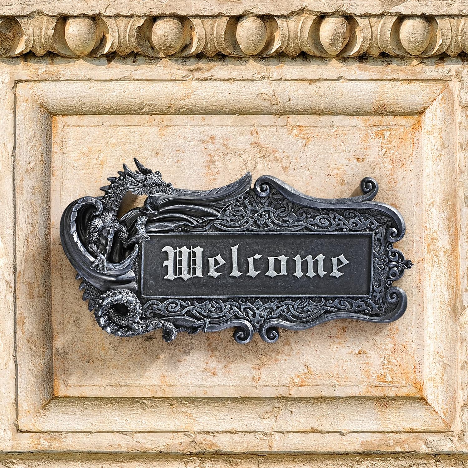 Design Toscano Dragon Welcome Wall Plaque