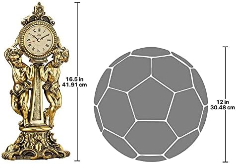 Design Toscano Amboise Twin Cherubs Mantle Clock, gold