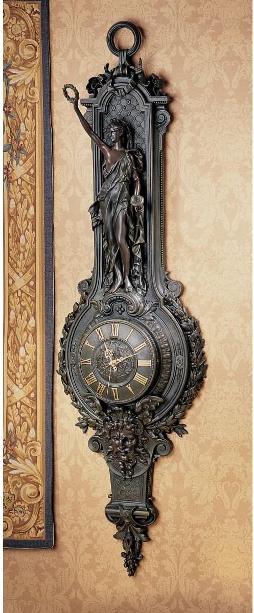 Design Toscano La Liberte Grande Palace Sculptural Wall Clock