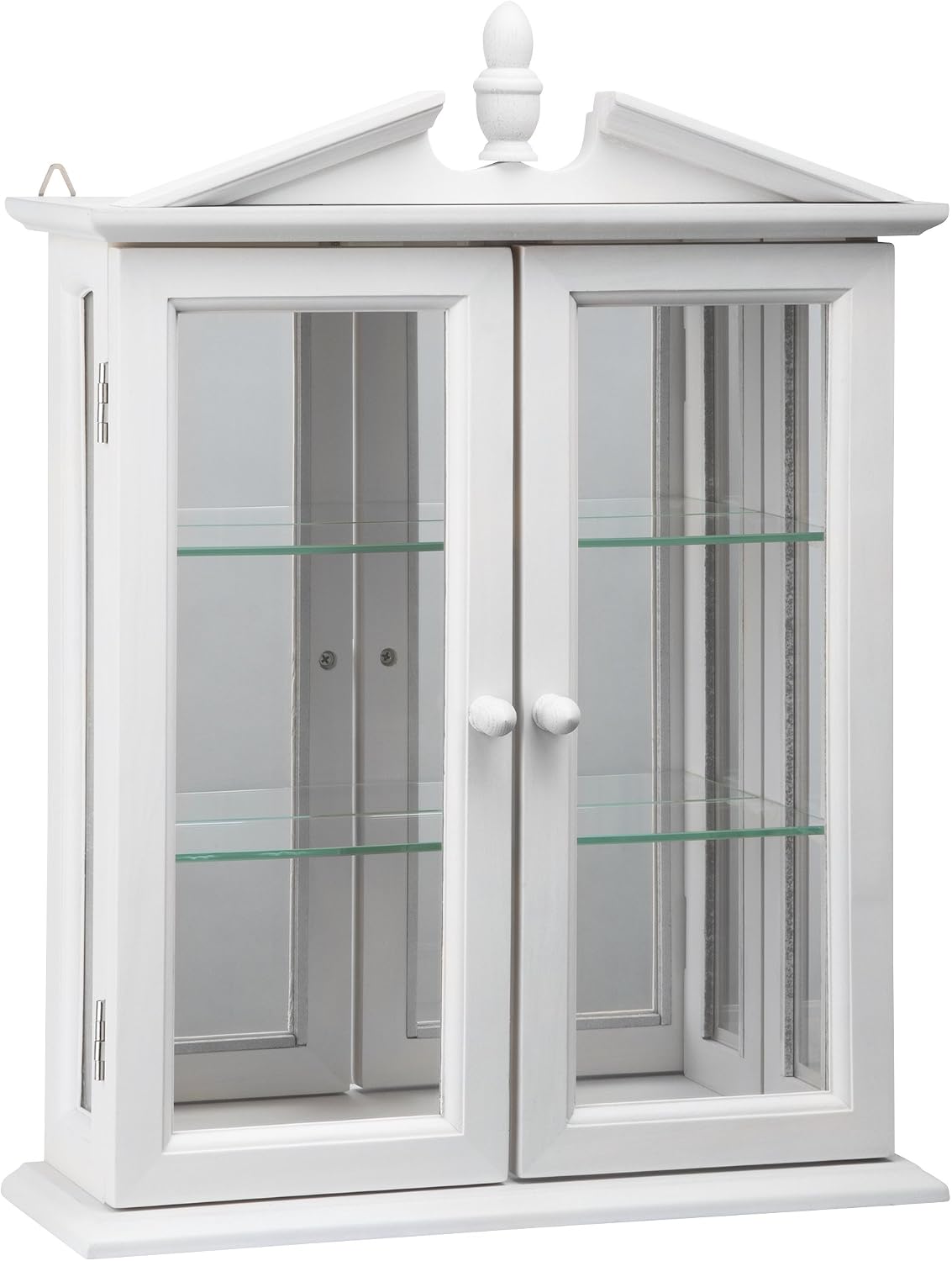 Design Toscano Amesbury Manor Wall Curio Cabinet, Lily White White Amesbury Manor