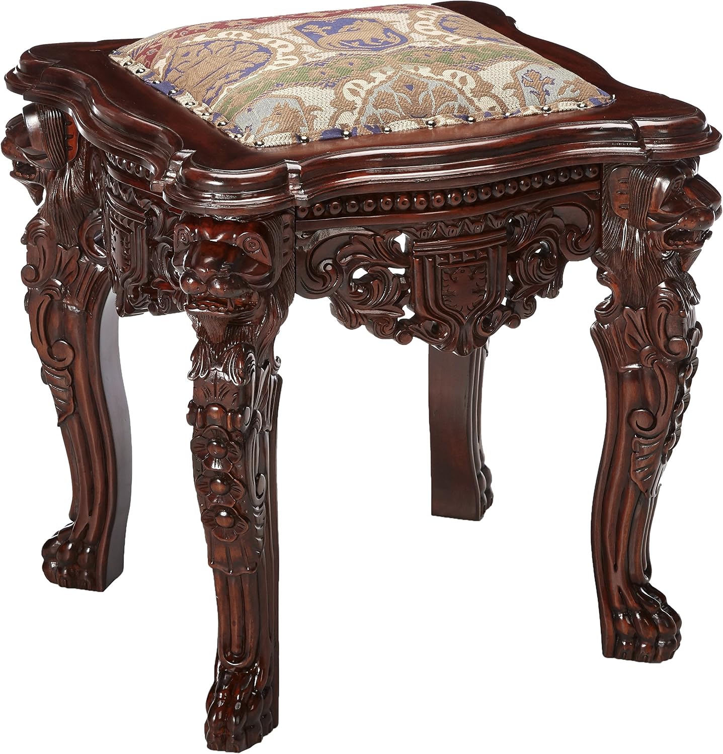 Design Toscano The Lord Raffles Lion Leg Gothic Stool