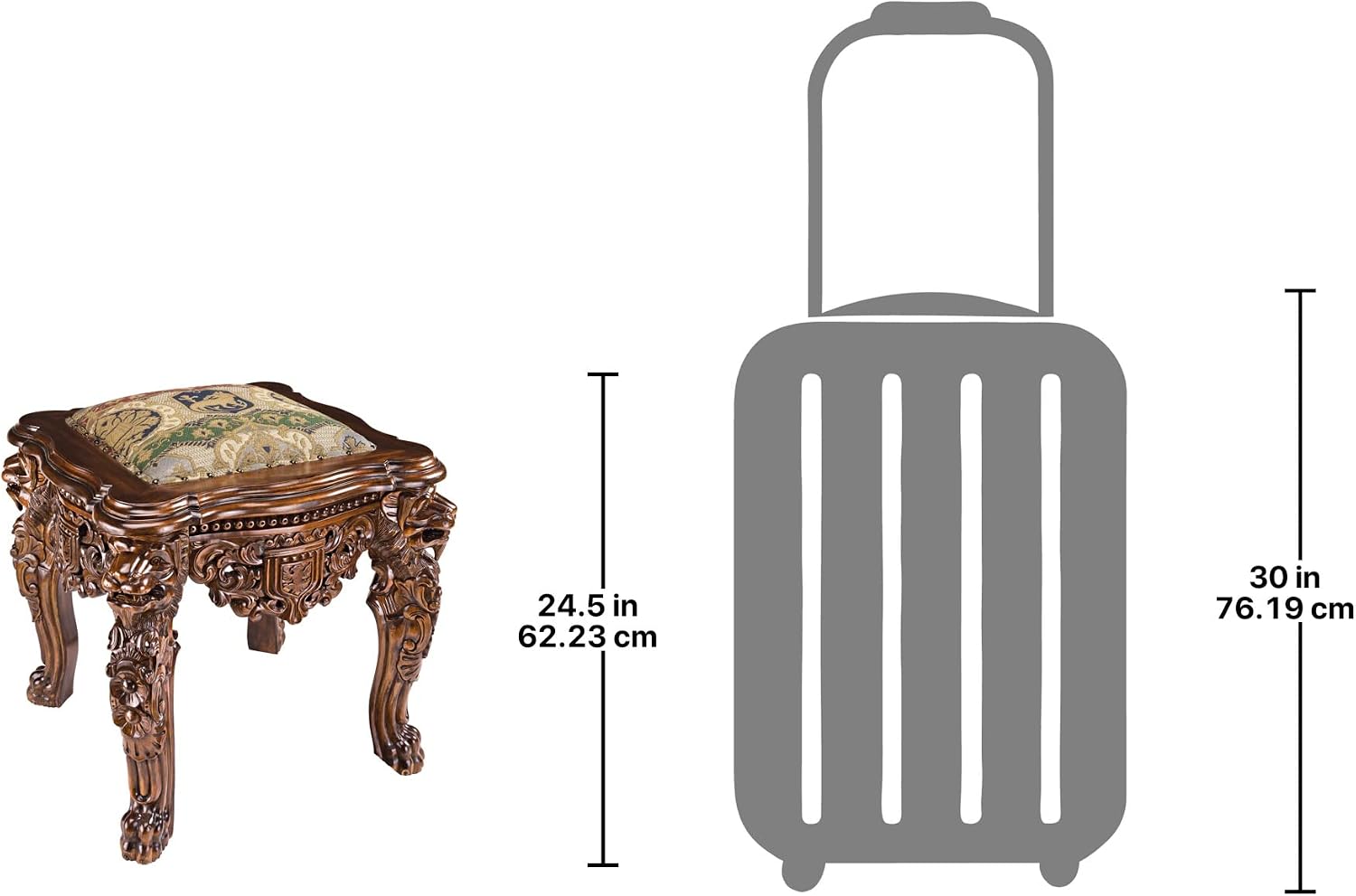 Design Toscano The Lord Raffles Lion Leg Gothic Stool