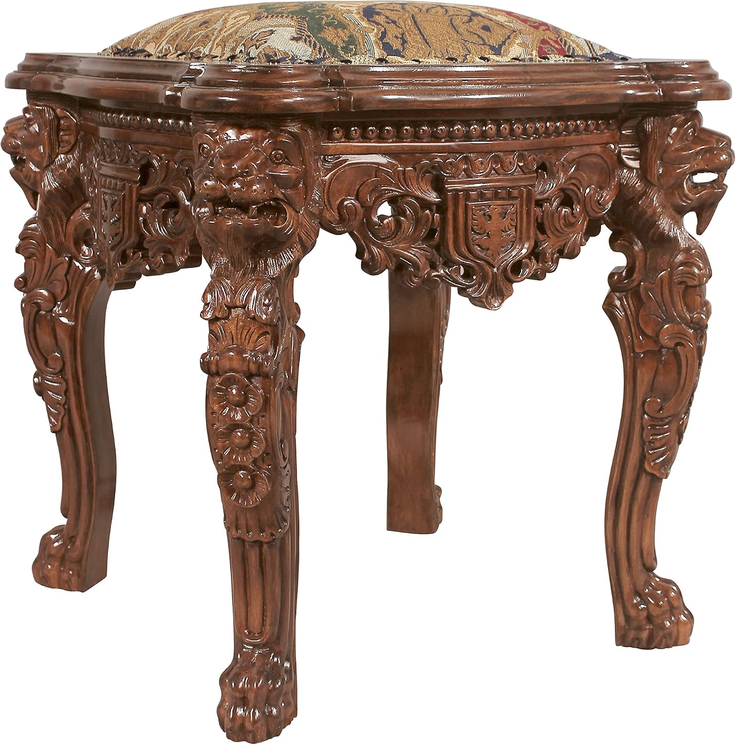 Design Toscano The Lord Raffles Lion Leg Gothic Stool