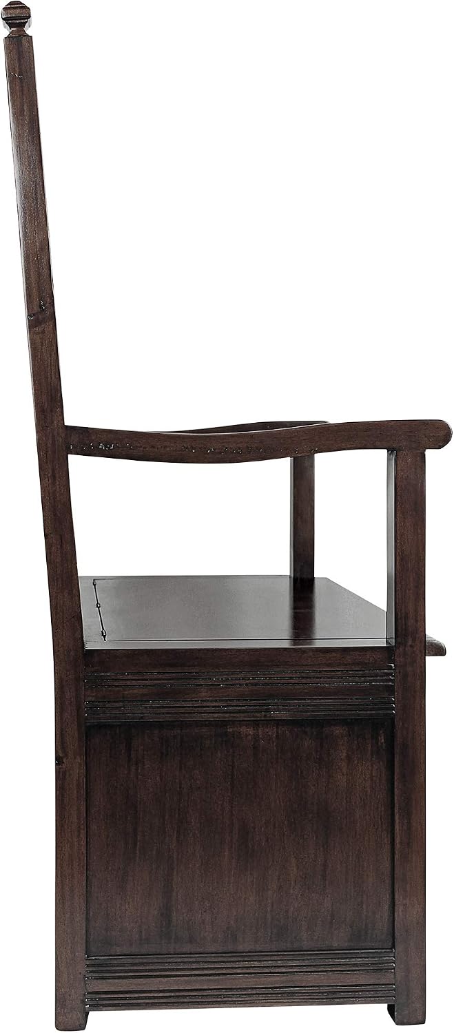 Design Toscano Historic Monk's Storage Wood Entryway Bench