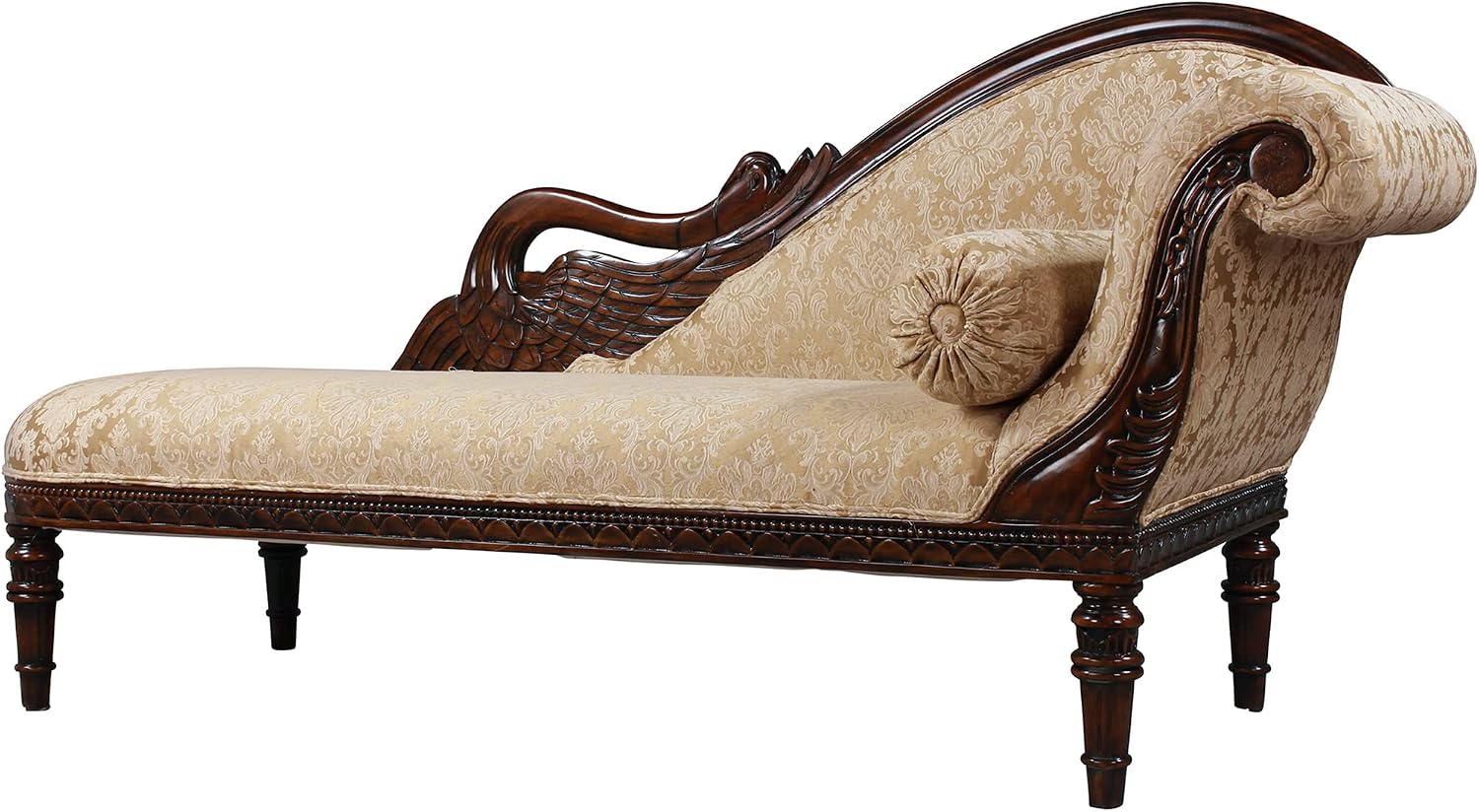 Design Toscano Swan Fabric Chaise Lounge