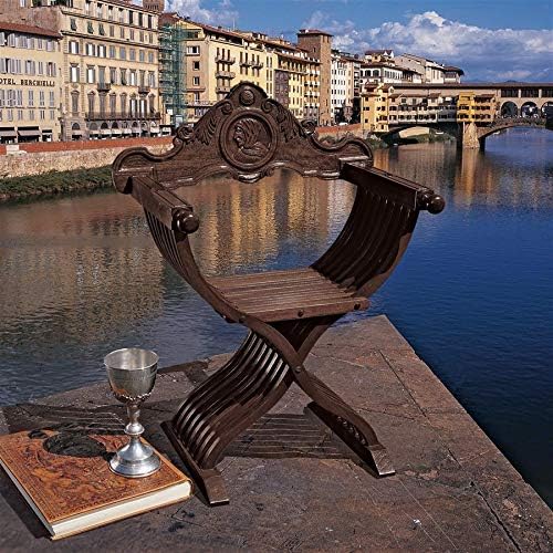 Design Toscano The Savonarola Chair: Set of Two, Cherry
