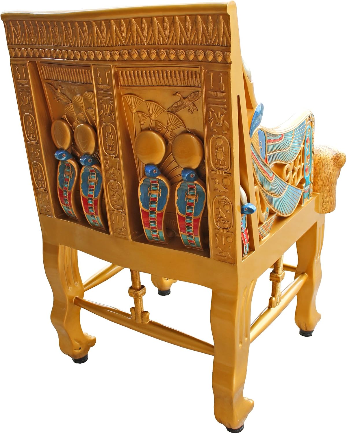 Design Toscano King Tutankhamen's Tomb Egyptian Throne Chair, 41 Inch, Gold