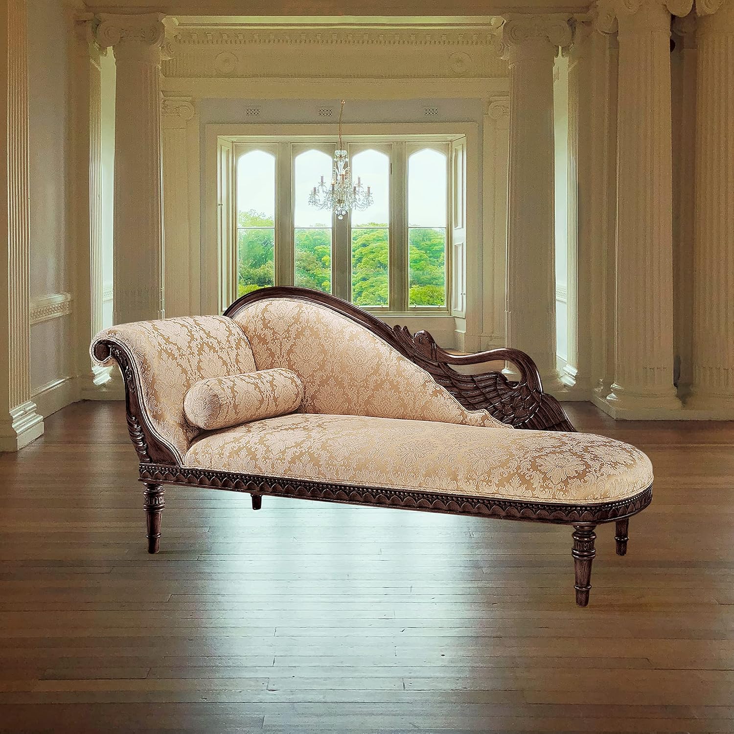Design Toscano Swan Fainting Couch: Left Version
