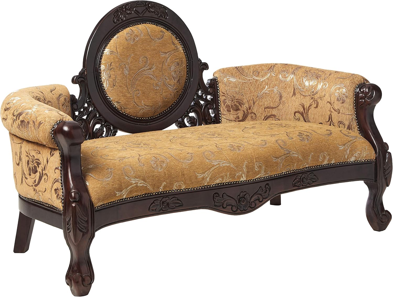 Design Toscano Victorian Cameo-Backed Settee, cherry