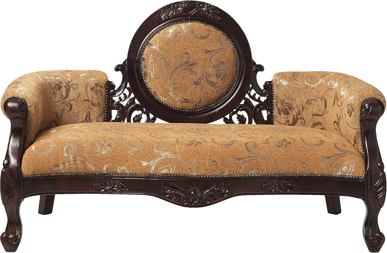 Design Toscano Victorian Cameo-Backed Settee, cherry