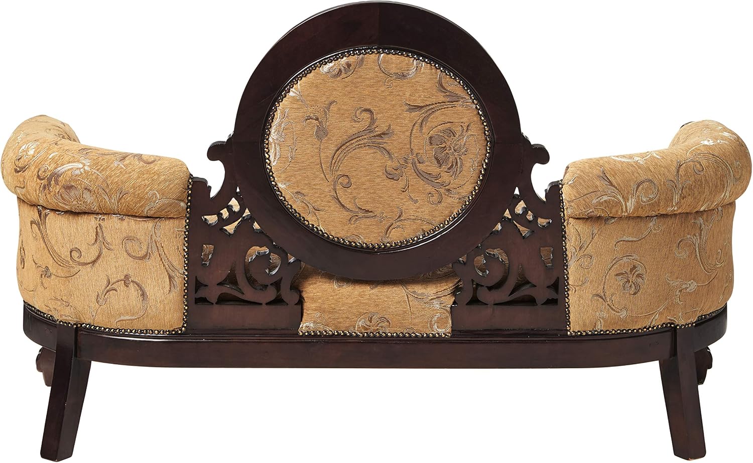 Design Toscano Victorian Cameo-Backed Settee, cherry