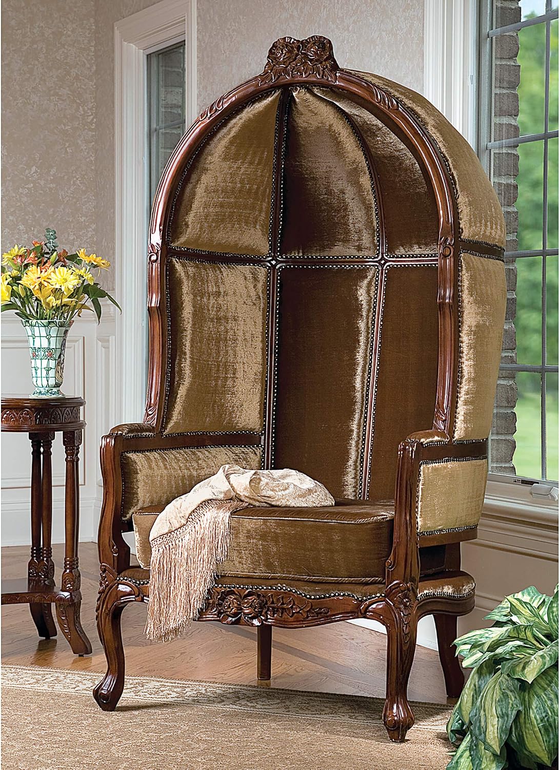 Design Toscano Lady Alcott Victorian Balloon Fabric Balloon Chair